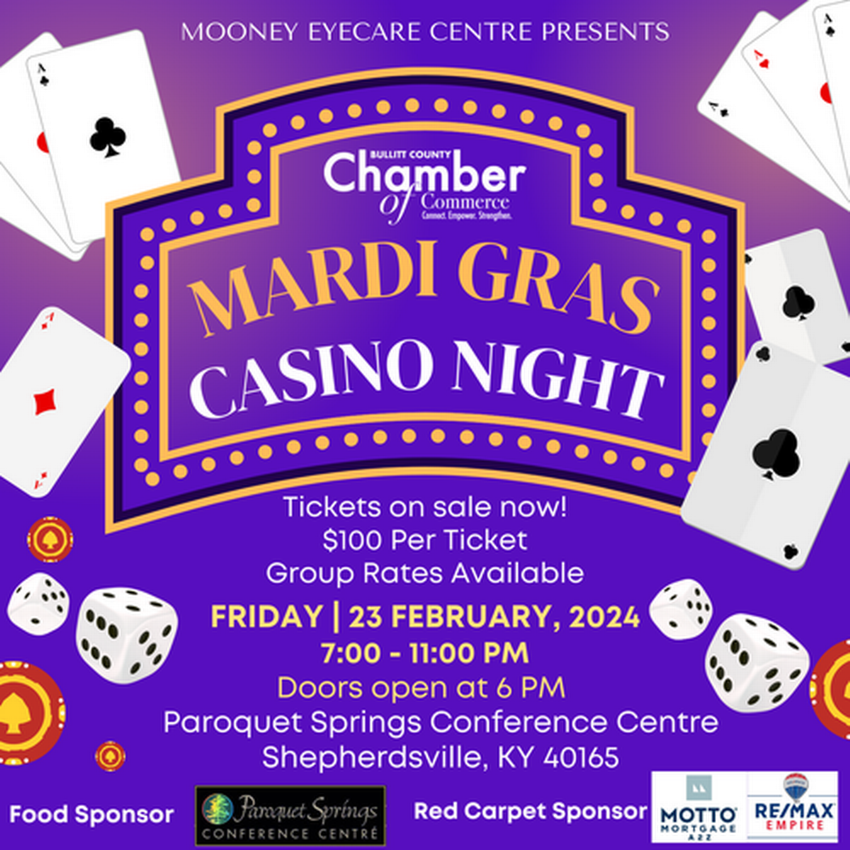 2024 Mardi Gras Casino Night Dress to Impress Feb 23, 2024